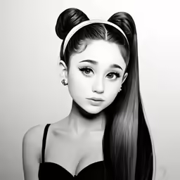 a digital drawing of a young girl with long hair