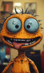 the odd looking toy has very sharp teeth
