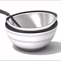 an empty bowl with a spoon inside