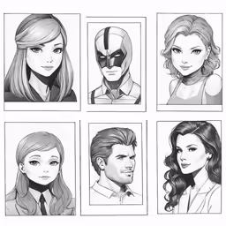 four people with masks are shown in this comic book