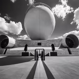 an architectural structure that looks like an enormous round building