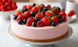 a cake that has a lot of strawberries on top