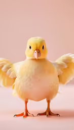 a bird with wings spread and eyes wide open