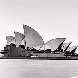 an architectural view of the sydney opera house