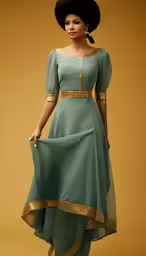 a doll in a dress and hat
