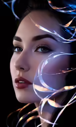 a close up shot of a young woman