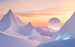 an abstract background with mountains and sun in distance