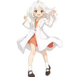an anime character that looks like she is walking