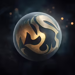 an earth designed and carved in a dark sky