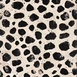 a white background with black spots of paint
