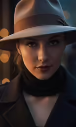 an image of a beautiful woman wearing a hat