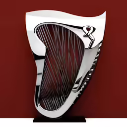 a small award with a stylized design on top