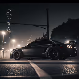 this is a photo of a dark automobile