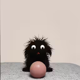 a black cat that is next to a balloon