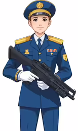 a military man with an akm in hand