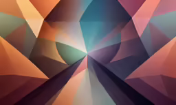 abstract graphic art created with colored shapes