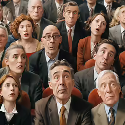 the head of an older man with many different facial expressions