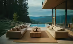 this is a couch that is by the pool