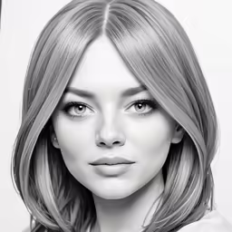 black and white portrait of a woman with blonde hair