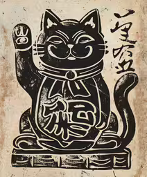 a black cat with a message that reads you