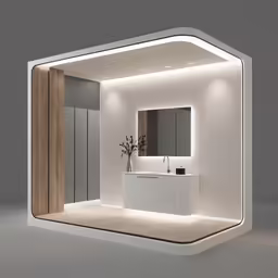 a display with lights on the inside