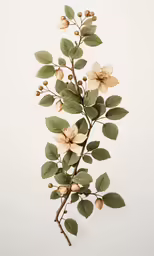 some very cute looking flowers on a branch