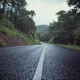 a long road curves off into the distance