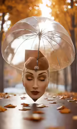 an artistic image of a person with an umbrella