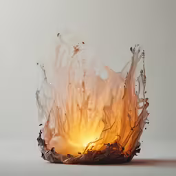 a small object is exploding with a lot of fire