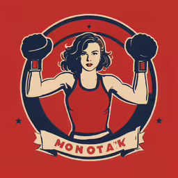 a poster with a woman lifting weights in front of her chest,a painting with an image of a woman in a gym uniform