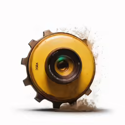 there is an eye on the front side of a camera
