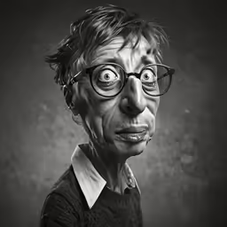 a man is wearing glasses and staring in the camera