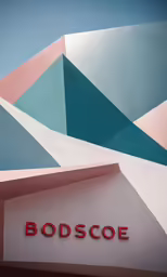 the bodsce logo on the side of a building