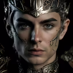 an alien man with some tattoos on his face