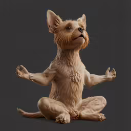 a dog that is doing a yoga pose