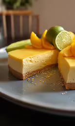 a plate that has some small pieces of food on it