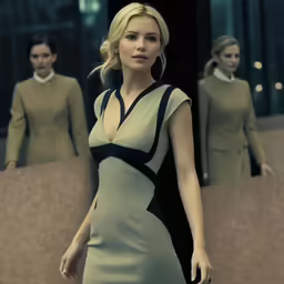 a woman is dressed up for an event