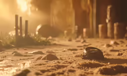 the dirt is littered with dirt and rocks