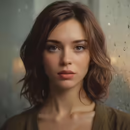 a portrait photo of a beautiful young woman