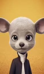 a cat dressed in business clothes with an unusual look