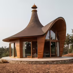 a unique, modern house in the middle of nowhere