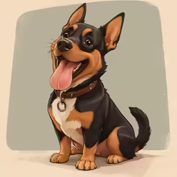 an animal that is smiling with its tongue out