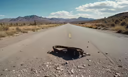an old bag on the side of the road