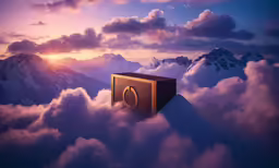 an image of an electronic box sitting on top of a mountain