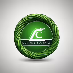 the cabreting logo, which is a green circle with an oval logo