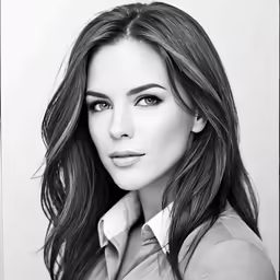 a woman wearing a tie in a black and white photo