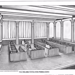 an architectural drawing of the seating area for a theater