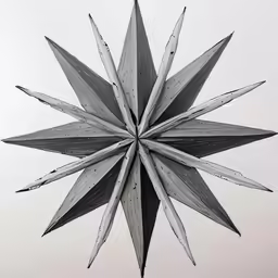 the top part of a white and black moravian star