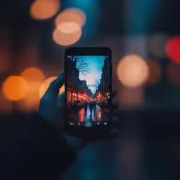 a person taking a photo with a cell phone