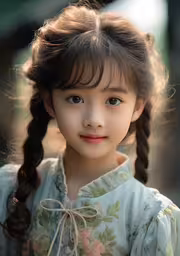 a small child is dressed up for an anime movie,the portrait of a little girl dressed as a princess in an old photo